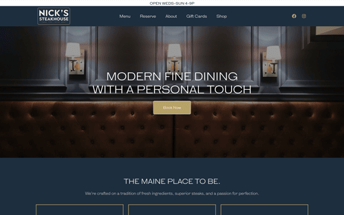 New Restaurant Site Build with Custom Menu screenshot