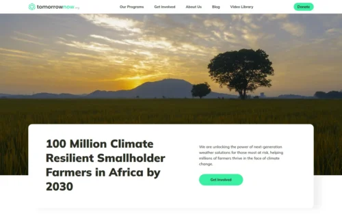 TomorrowNow homepage, 2025 archive render