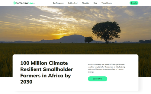 TomorrowNow homepage, 2025 archive render