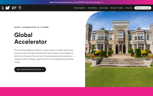Hult Prize Global Accelerator page
